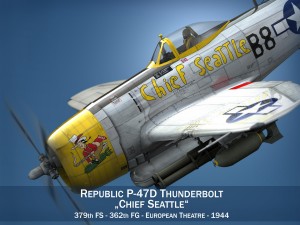 republic p-47d thunderbolt chief seattle 3D Model