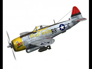 republic p-47d thunderbolt chief seattle 3D Model