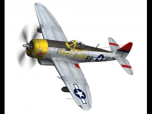 republic p-47d thunderbolt chief seattle 3D Model