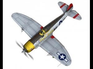 republic p-47d thunderbolt chief seattle 3D Model