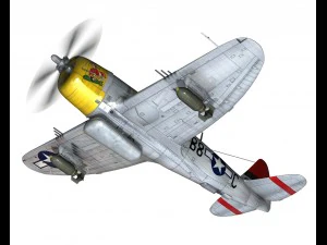 republic p-47d thunderbolt chief seattle 3D Model