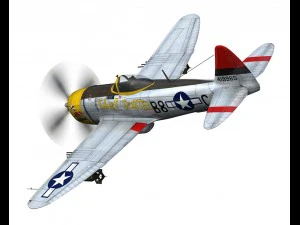 republic p-47d thunderbolt chief seattle 3D Model