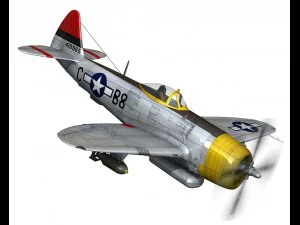 republic p-47d thunderbolt chief seattle 3D Model