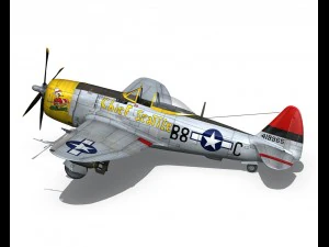 republic p-47d thunderbolt chief seattle 3D Model