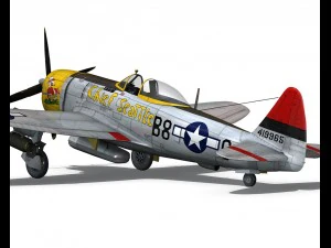 republic p-47d thunderbolt chief seattle 3D Model