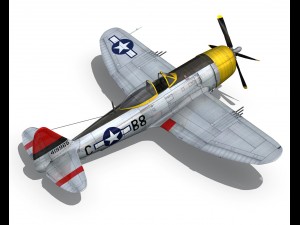 republic p-47d thunderbolt chief seattle Model 3D