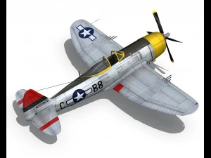 republic p-47d thunderbolt chief seattle 3D Model