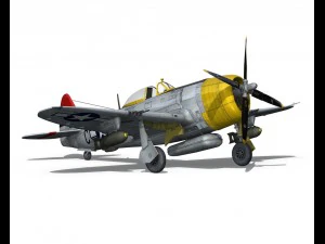 republic p-47d thunderbolt chief seattle 3D Model