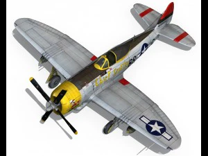 republic p-47d thunderbolt chief seattle 3D Model