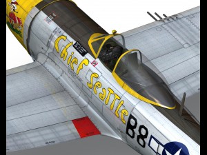 republic p-47d thunderbolt chief seattle Model 3D