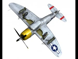 republic p-47d thunderbolt chief seattle 3D Model