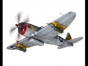 republic p-47d thunderbolt schmaltzie 3D Model