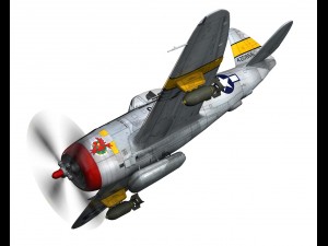 republic p-47d thunderbolt schmaltzie 3D Model