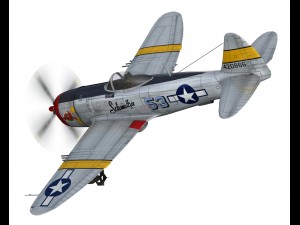 republic p-47d thunderbolt schmaltzie 3D Model
