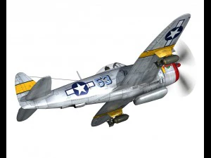 republic p-47d thunderbolt schmaltzie 3D Model