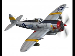 republic p-47d thunderbolt schmaltzie 3D Model