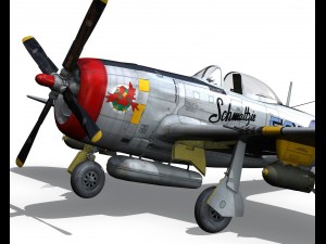 republic p-47d thunderbolt schmaltzie 3D Model