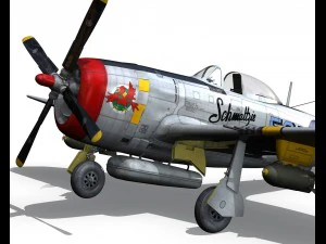 republic p-47d thunderbolt schmaltzie 3D Model