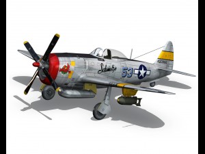 republic p-47d thunderbolt schmaltzie 3D Model