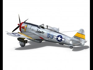 republic p-47d thunderbolt schmaltzie 3D Model