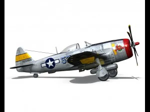 republic p-47d thunderbolt schmaltzie 3D Model