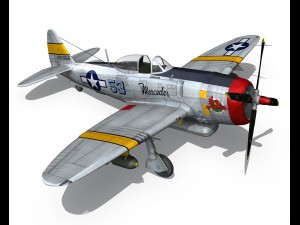 republic p-47d thunderbolt schmaltzie 3D Model