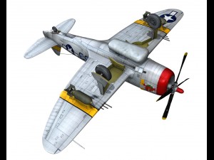 republic p-47d thunderbolt schmaltzie 3D Model