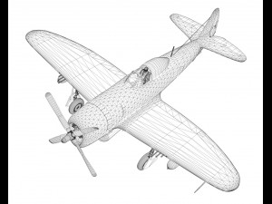 republic p-47d thunderbolt schmaltzie 3D Model