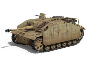 Stug III Ausf G 943, fr&uuml;he Produktion 3D Modell