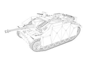 Stug III Ausf G 943, fr&uuml;he Produktion 3D Modell