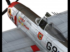 republic p-47d thunderbolt ski u mah 3Dモデル