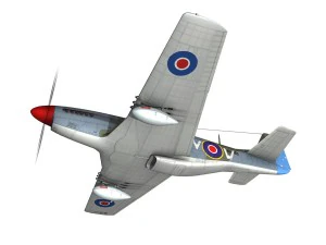 north american p-51k mustang mk iv anita raaf 3D Model