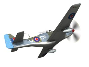 north american p-51k mustang mk iv anita raaf 3D Model
