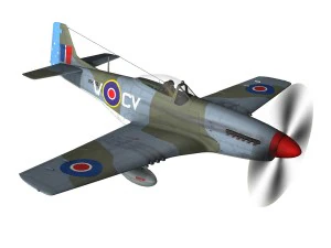 north american p-51k mustang mk iv anita raaf 3D Model