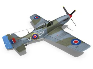 north american p-51k mustang mk iv anita raaf 3D Model
