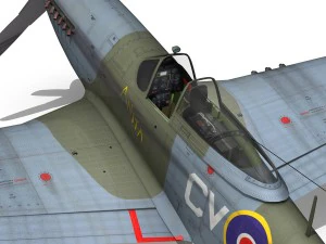 north american p-51k mustang mk iv anita raaf 3D Model