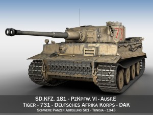 panzer vi - tiger - 731 - early production 3D Model