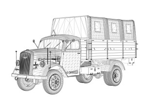 opel blitz - 3t cargo truck 3Dモデル