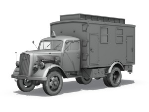 opel blitz - 3t truck with ec koffer Model 3D