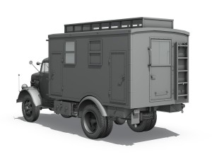 opel blitz - 3t truck with ec koffer Model 3D