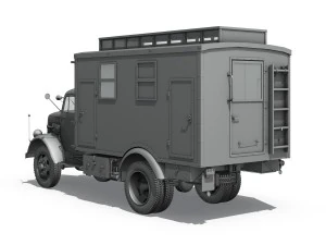 opel blitz - 3t truck with ec koffer 3D Model