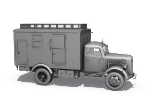 opel blitz - 3t truck with ec koffer Model 3D