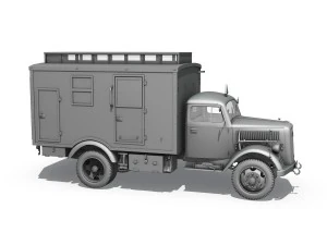 opel blitz - 3t truck with ec koffer 3D Model