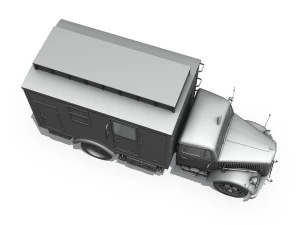 opel blitz - 3t truck with ec koffer 3D Model