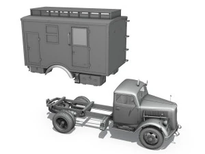 opel blitz - 3t truck with ec koffer 3D Model