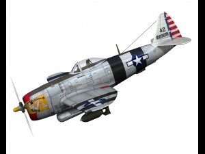 republic p-47 thunderbolt - passionate patsy 3D Model