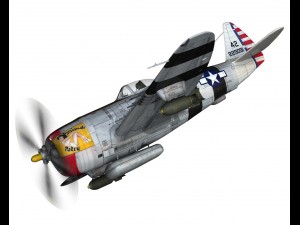 republic p-47 thunderbolt - passionate patsy 3D Model