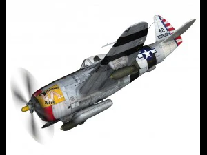 republic p-47 thunderbolt - passionate patsy 3D Model