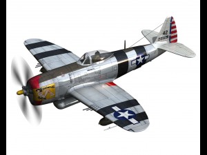republic p-47 thunderbolt - passionate patsy 3D Model