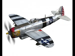 republic p-47 thunderbolt - passionate patsy 3D Model